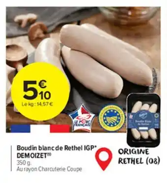 Carrefour Market DEMOIZET boudin blanc de rethel IGP offre