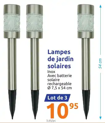 Action Lampes de jardin solaires offre