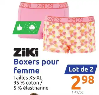 Action ZIKI boxers pour femme offre