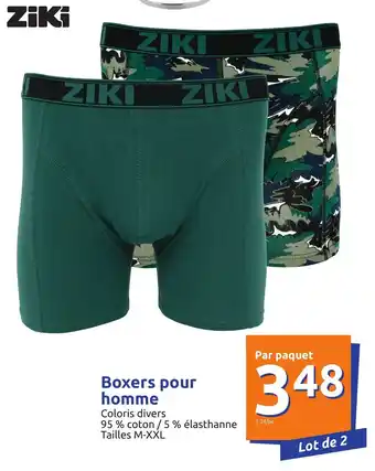 Action ZIKI boxers pour homme offre