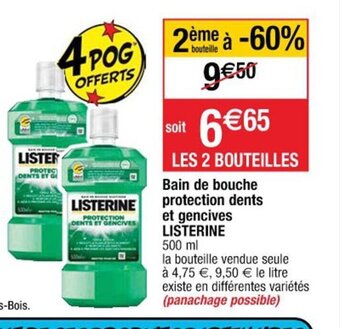 Cora x Carrefour Listerine Bain de Bouche Protection Dents Et Gencives offre