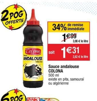 Cora x Carrefour Colona Sauce Andalouse offre