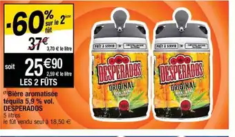 Cora x Carrefour Bière Aromatisée Téquila 5,9% vol Desperados offre