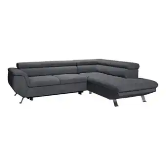 BUT Modern living canapé d'angle convertible droit phoenix tissu alfa gris offre