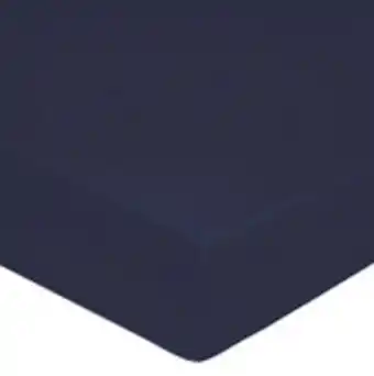 Drap housse uni 100% coton marine
