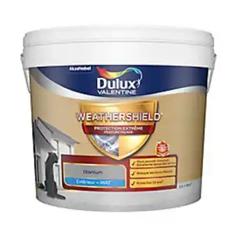 Castorama Peinture façade weathershield protection extrême dulux valentine mat titanium 10l offre