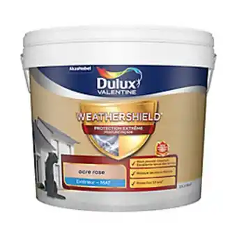 Castorama Peinture façade weathershield protection extrême dulux valentine mat ocre rose 10l offre