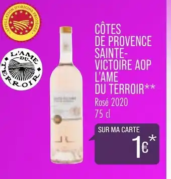 Match Côtes de Provence Sainte-Victoire AOP offre