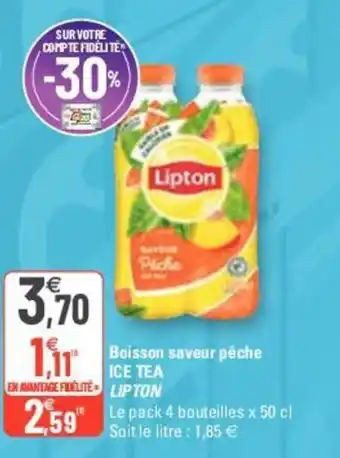 G20 Lipton Boisson Saveur Pêche Ice Tea offre