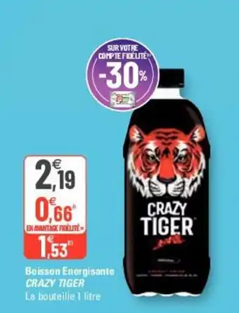 G20 Crazy Tiger Boisson Energisante offre