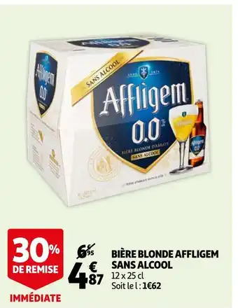 Auchan Affligem bière blonde sans alcool offre