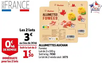 Auchan Auchan allumettes offre