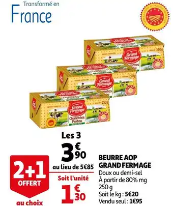 Auchan Grand fermage beurre aop offre