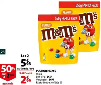 Auchan M&m's pochon offre