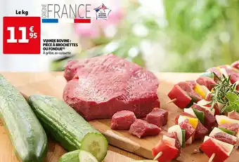 Auchan Viande bovine : pièce à brochettes ou fondue offre