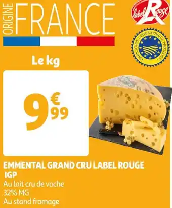 Auchan Emmental grand cru label rouge igp offre