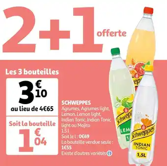 Auchan Schweppes schweppes offre