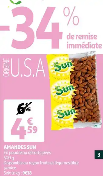 Auchan Sun amandes offre