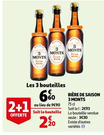 Auchan 3 monts bière de saison offre