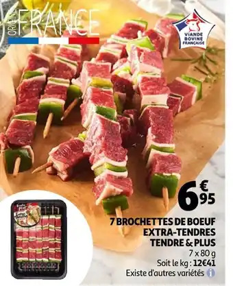 Tendre & plus 7 brochettes de boeuf extra-tendres