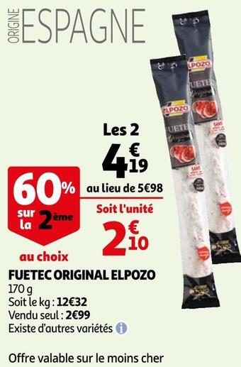 Auchan Elpozo fuetec original offre
