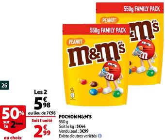 Auchan M&m's pochon offre