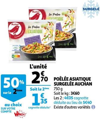 Auchan Auchan poêlée asiatique surgelée offre