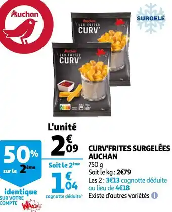 Auchan Auchan curv'frites surgelées offre