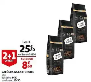 Auchan Carte noire café grains offre