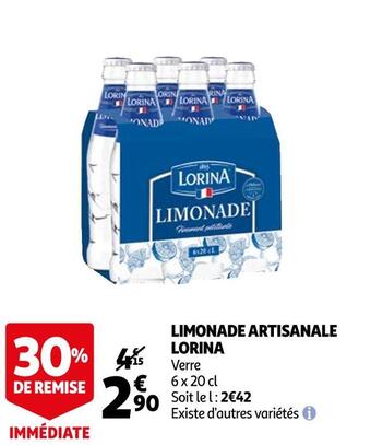 Auchan Lorina limonade artisanale offre