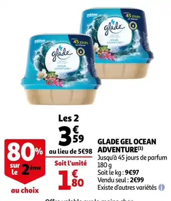 Auchan Glade gel ocean adventure offre