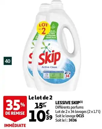 Auchan Skip lessive offre
