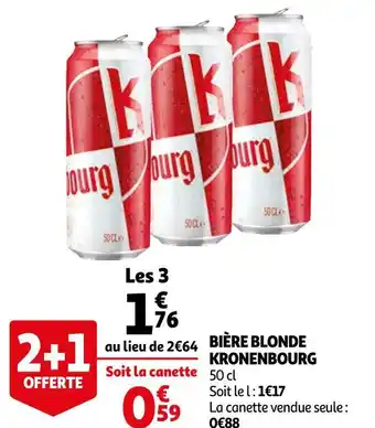 Auchan Kronenbourg bière blonde offre
