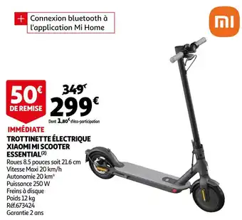 Auchan Xiaomi trottinette électrique mi scooter essential offre
