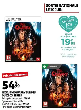 Le jeu the quarry sur ps5 ou xbox series
