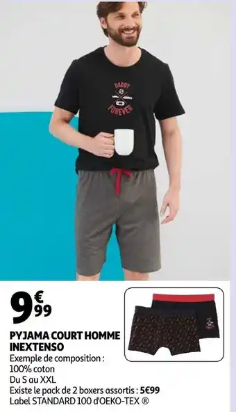 Auchan In extenso pyjama court homme offre
