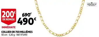Auchan Collier or 750 millièmes offre