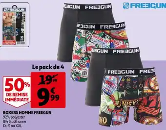 Auchan Freegun boxers homme offre