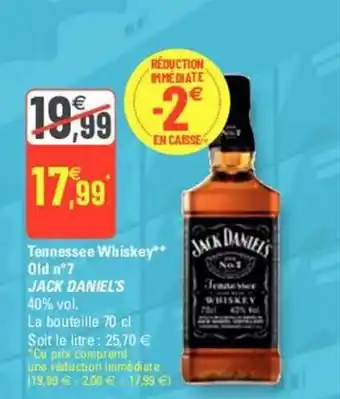 G20 JACK DANIEL'S tennessee whiskey old N7 offre