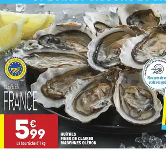 ALDI Huîtres Fines de Claires Marennes Oléron offre