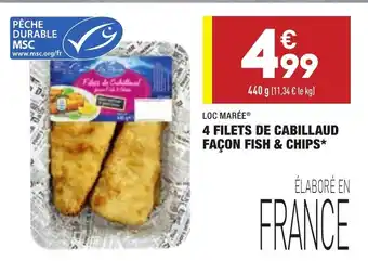 ALDI 4 Filets de Cabillaud façon Fish & Chips offre