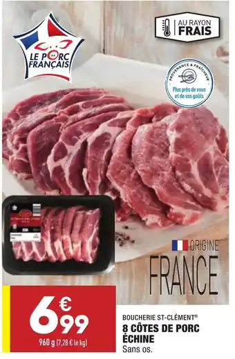 ALDI 8 Côtes de Porc échine offre