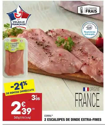 ALDI 3 Escalopes de dinde extra-fines offre
