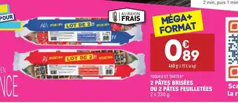 ALDI 2 Pâtes Brisées ou 2 Pâtes Feuilletées offre