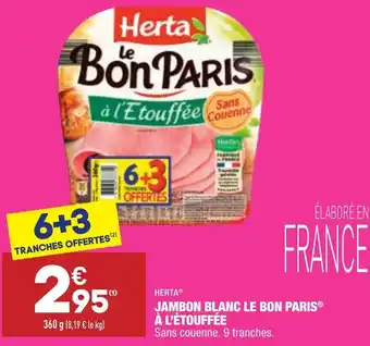ALDI Jambon Blanc Le Bon Paris offre