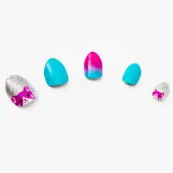 Claire's Faux ongles vegan chat à paillettes avec dégradé de couleurs - lot de 30 offre
