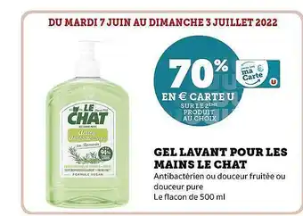 Hyper U Gel Lavant Pour Les Mains Le Chat offre