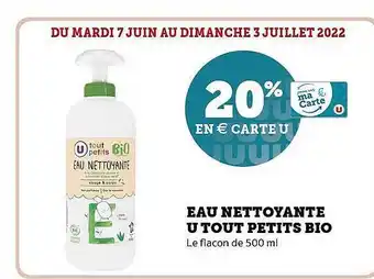 Hyper U Eau Nettoyante U Tout Petits Bio offre