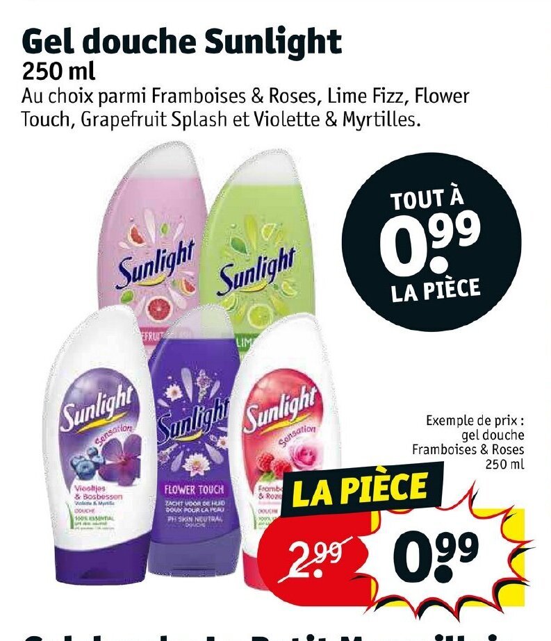 Promo Gel Douche Sunlight 250ml chez Kruidvat