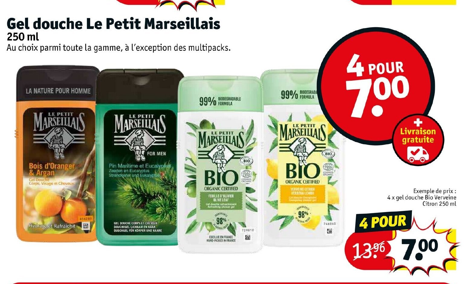 Promo Gel Douche Le Petit Marseillais 250ml chez Kruidvat